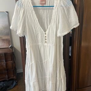 Show Me Your MuMu White Tiered Mini Dress